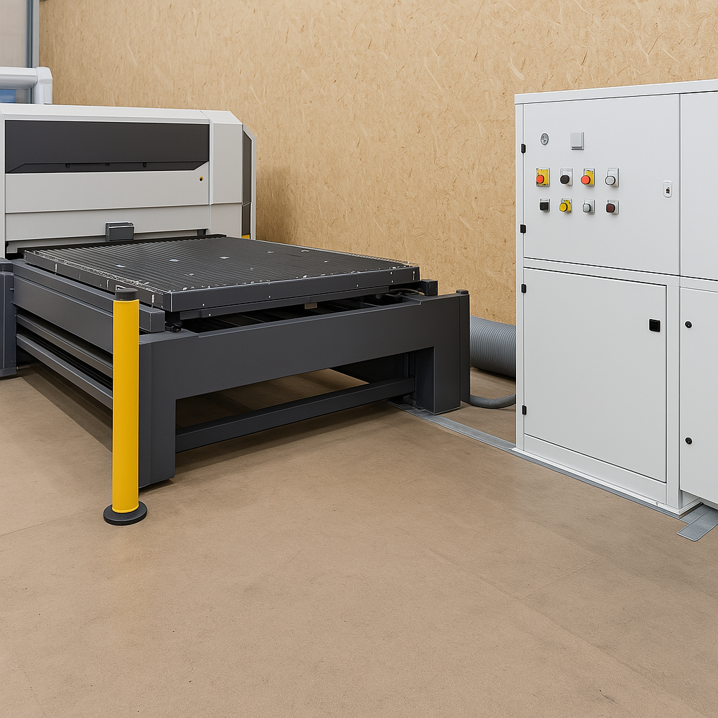 Sanitec Makina 4 Kw Fiber Lazer Kesim Makinamız Kesimlere Başlamıştır